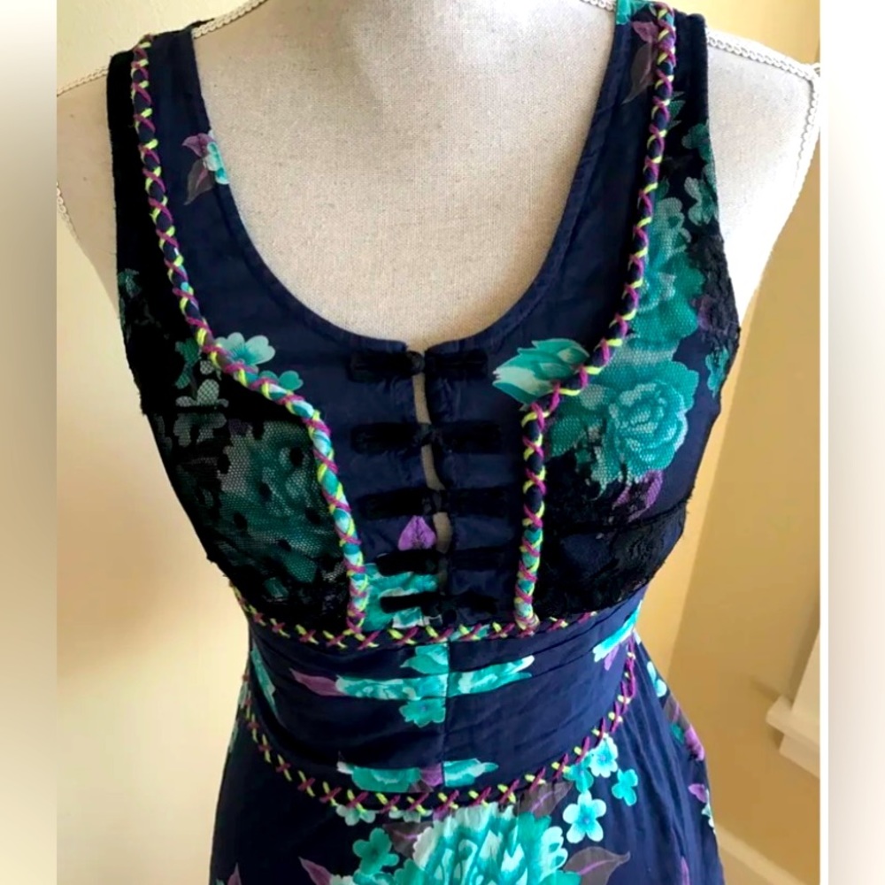 Free People Floral Embroidered Top